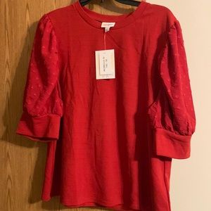 LuLaRoe Moriella top. True red color